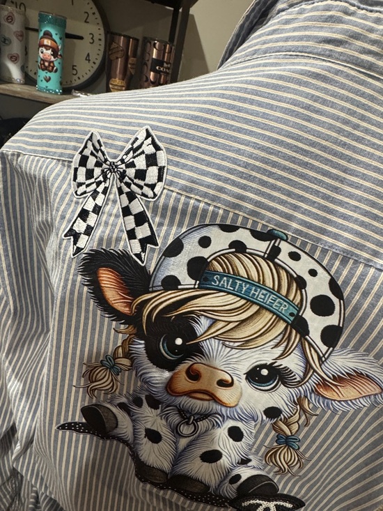 The Unbranded Brand Tops - Woman’s salty heifer lone sleeve shirt